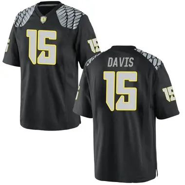 Black Solomon Davis Men's Oregon Ducks Football College Jersey - Game