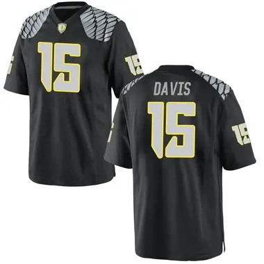 Black Solomon Davis Youth Oregon Ducks Football College Jersey - Game