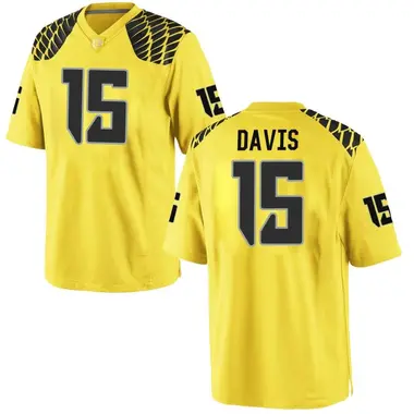 Gold Solomon Davis Men's Oregon Ducks Football College Jersey - Game