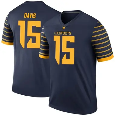 Navy Solomon Davis Men's Oregon Ducks Football College Jersey - Legend