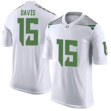 White Solomon Davis Men's Oregon Ducks Football College Jersey - Limited